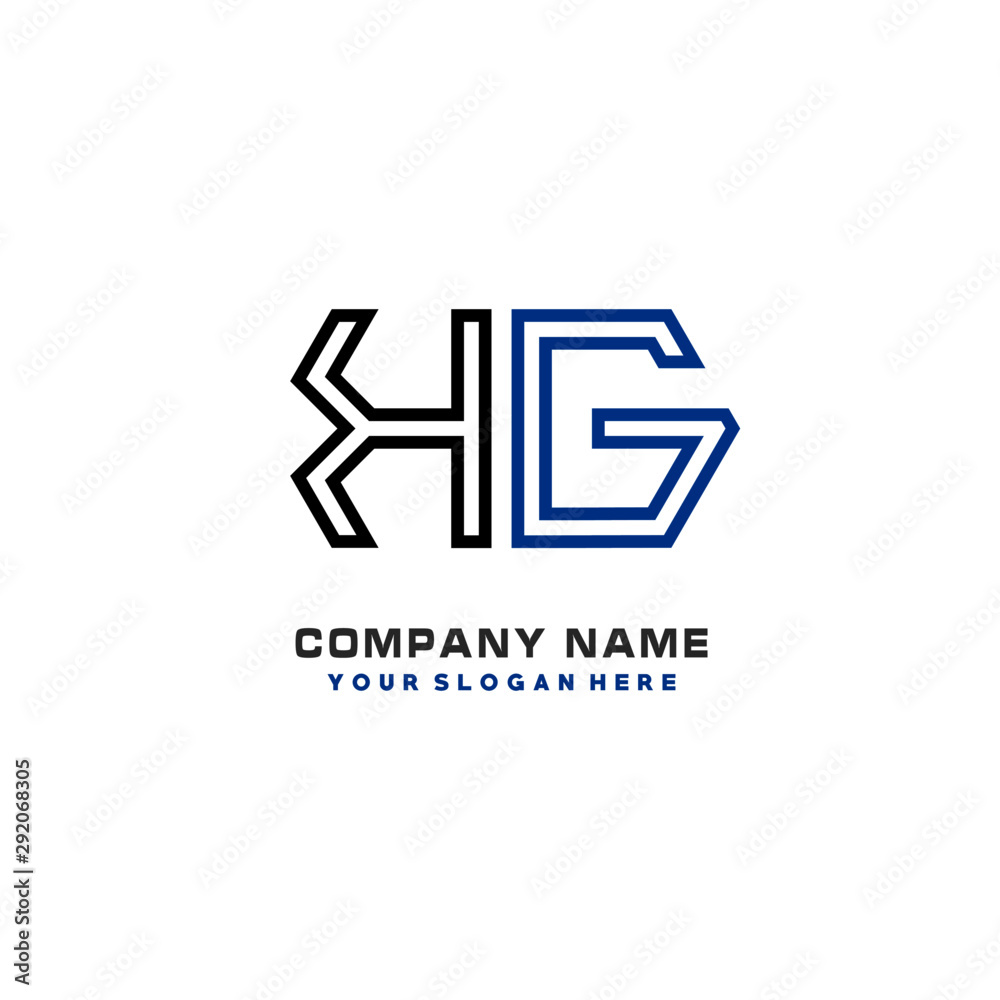 initials KG logo template vector. modern abstract initials logo shaped lines, initials KG logo template vector. modern abstract initials logo shaped lines,