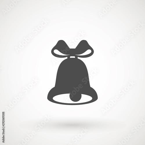 Bell. Flat Vector icon - illustration of christmas bell icon isolated on white