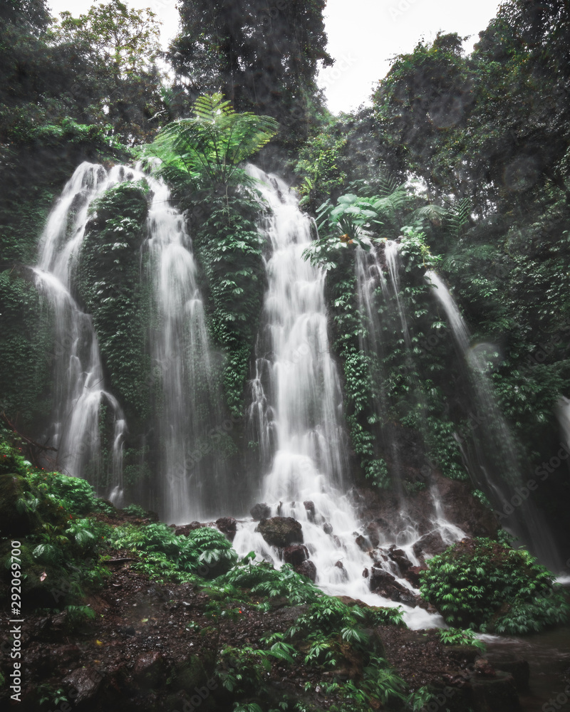 Waterfall with silky water