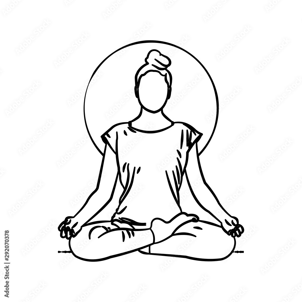 Meditation for all - Fight Stress Campaign - MEDITATION ASANA (Posture)  Sukhasana (easy pose) Sit with the legs straight in front of the body. Bend  the right leg and place the foot