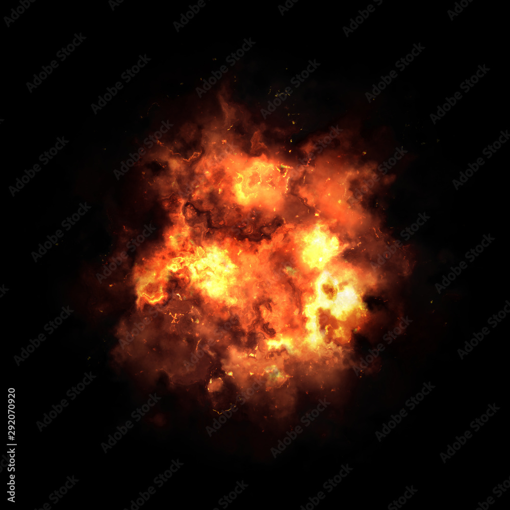 explosion of fire