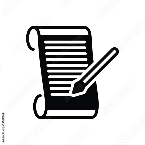 Black solid icon for declare 