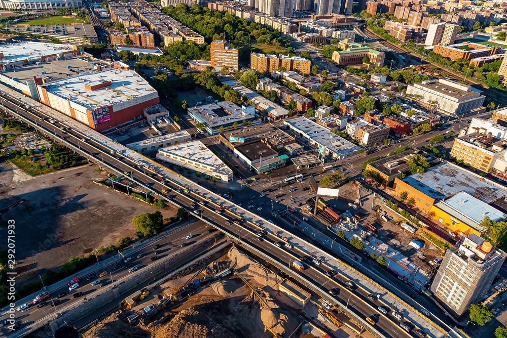 Aerial view of the Bronx, New York City