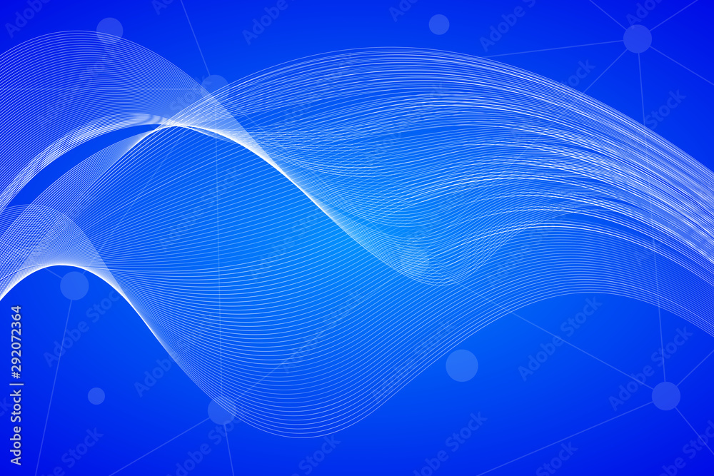 modern abstract background with blue color and white lines with a circle