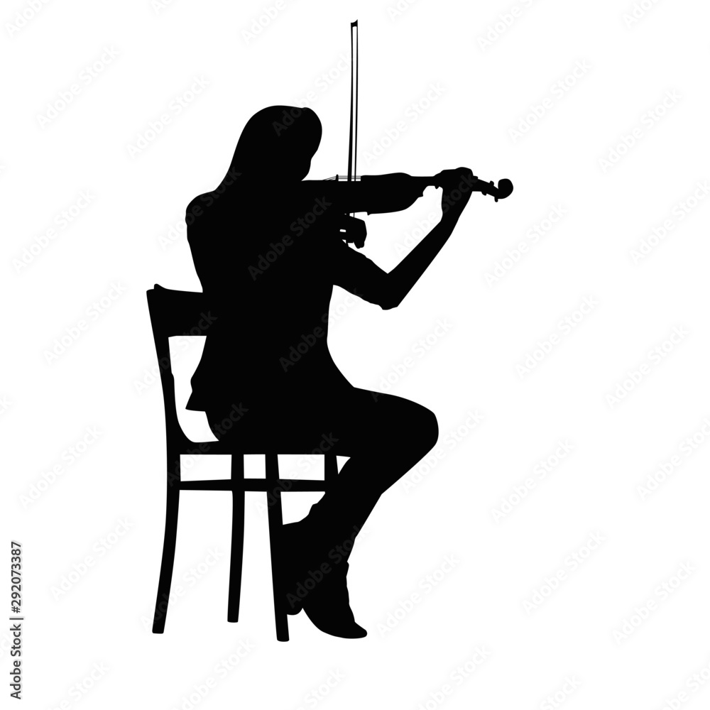 Fototapeta premium Violinist Silhouette