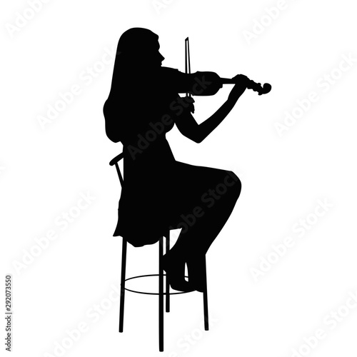 Violinist Silhouette