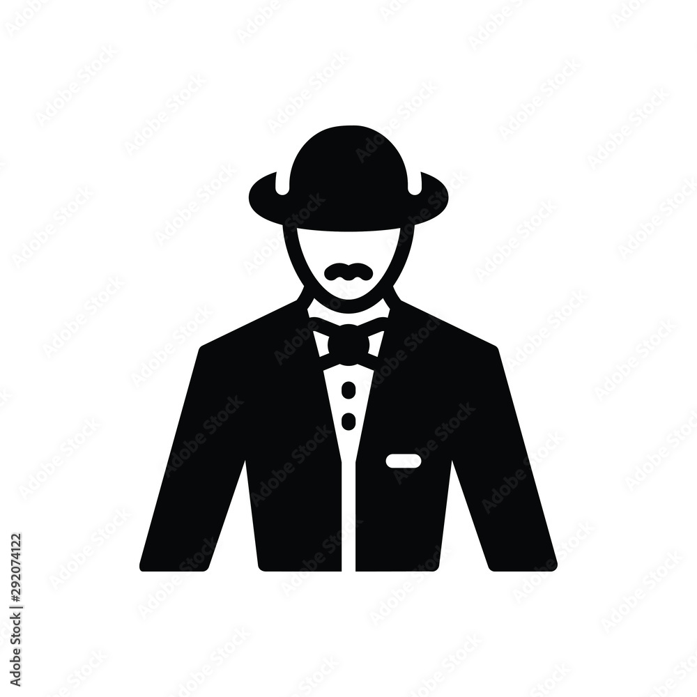 Black solid icon for gentleman mynheer Black solid icon for gentleman mynheer