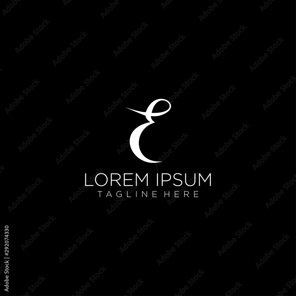 Fototapeta premium Initial Letter E Logo Luxury Vector Design Template .