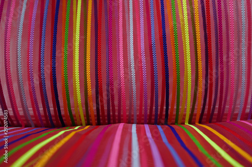 Seamless rainbow curved stripes color line art  background