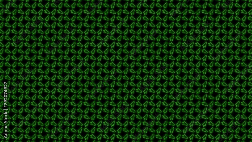 Christmas Tree Tiled Background Animation Pattern in Glowing Green and Black Christmas Tree Tiled Background Animation Pattern in Glowing Green and Black
