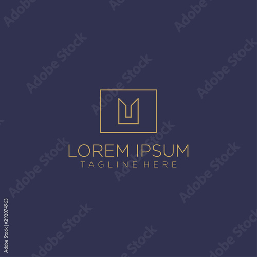 Initial Letter U Logo Luxury Vector Design Template .