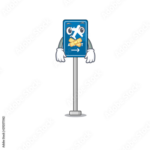 Silent airport sign toys in cartoon shaped