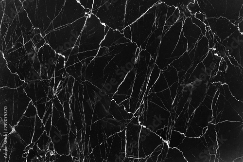 Dark black marble nature texture with white vein cracked seamless patterns abstract for dark background