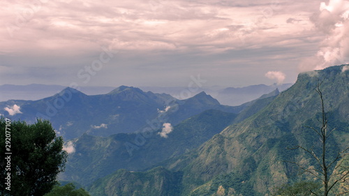 landscape of palani hills from pillar rocks view point at kodaikanal in tamilnadu in india