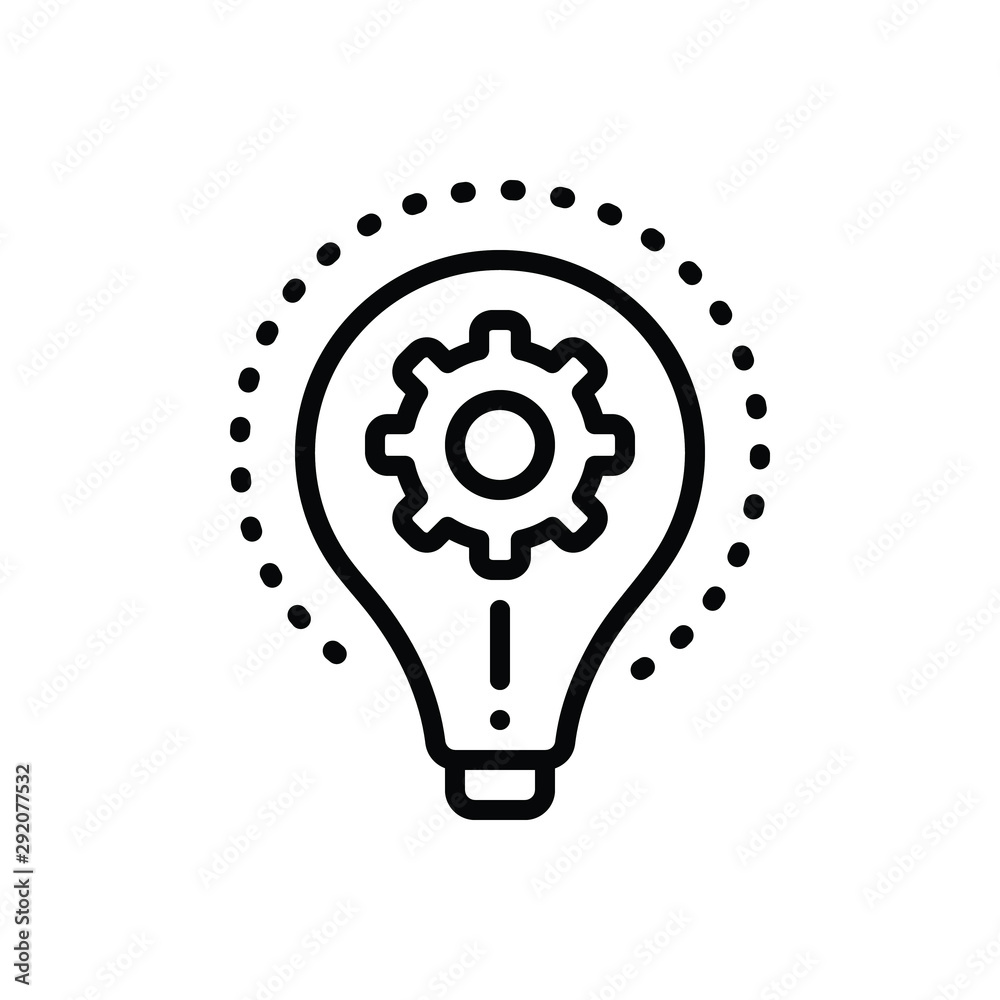 Black line icon for realize