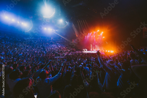 crowd of people in arena