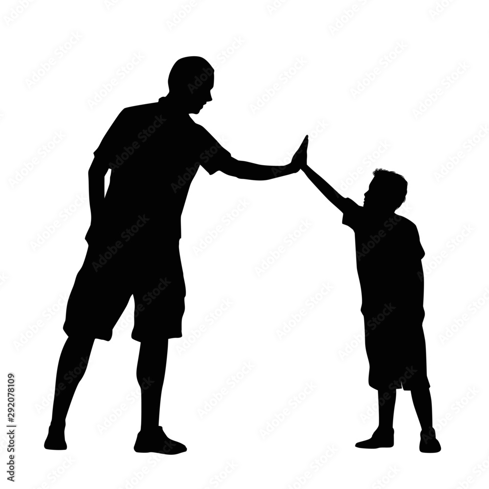 Father and Son Silhouette