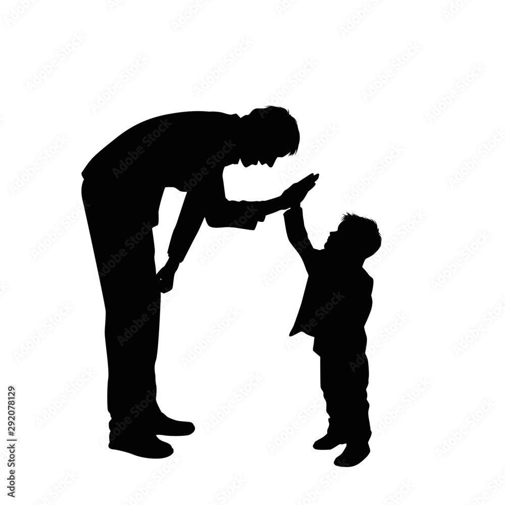 Father and Son Silhouette
