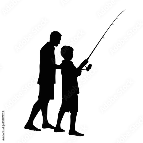 Father and Son Silhouette