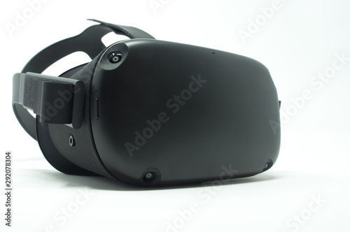 Virtual reality headset isolated on a white background.