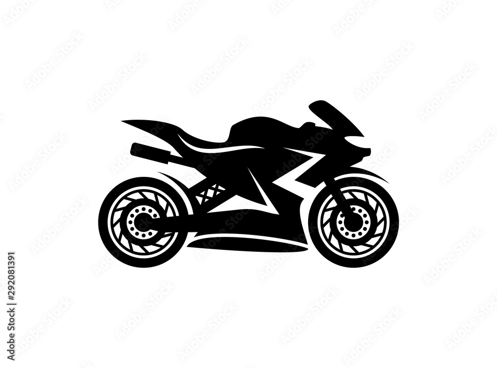 Motorcycle icon. Vector illustration.
