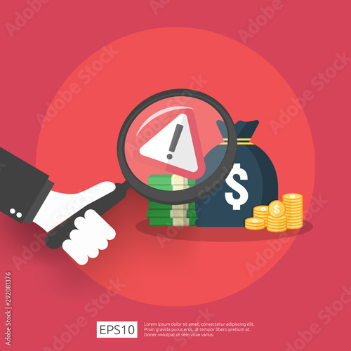 Anti Corruption, Stop and corrupt decline concept. Business bribe with money in an envelope and prohibition warning sign. vector illustration in flat style for banner, background, and presentation