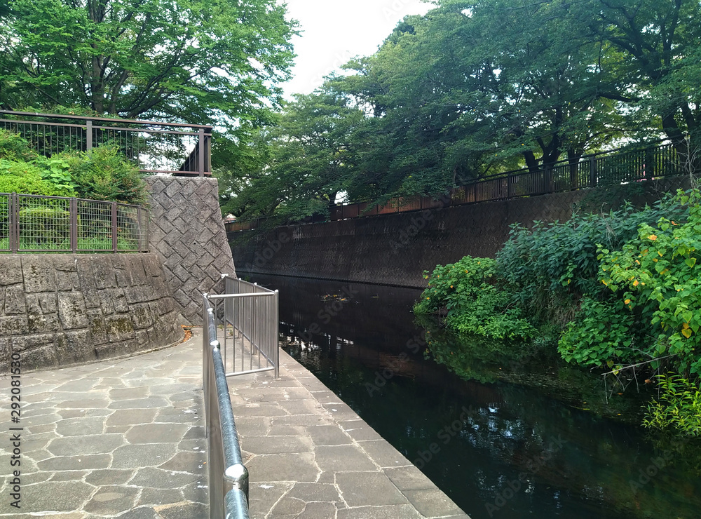 Fototapeta premium Tokyo, Setagaya City, Soshigaya Park, Senkawa Rive, Japanese landscape