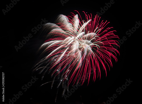 Fireworks 4th of July night Mt. Rubidoux Riverside California photo