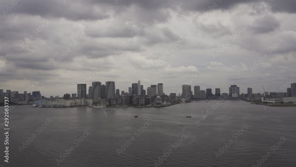 Tokyo bay side area. View from Tokyo rainbow bridge Tokyo bay side area. View from Tokyo rainbow bridge