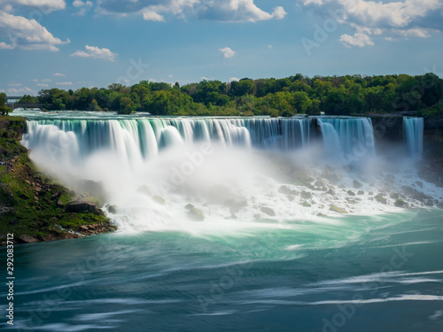 Langzeitbelichtung der American Falls der Niagaraf  lle