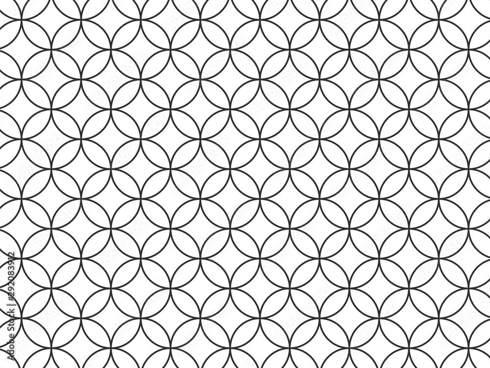 Seamless Circle, dots geometric pattern. Vector illustration.