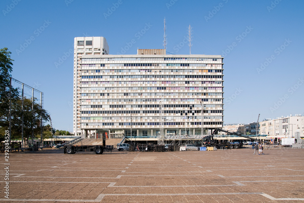 Tel Aviv Municipality Stock Photo | Adobe Stock