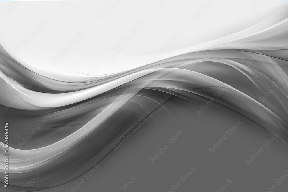 Abstract flow dark grey waves background