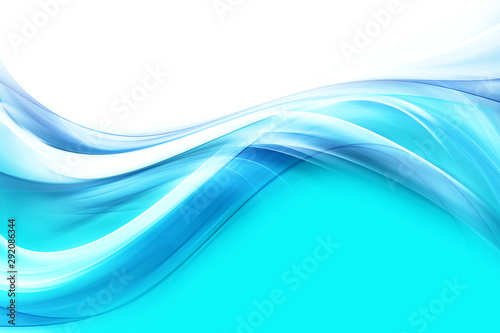 Abstract flow blue waves background