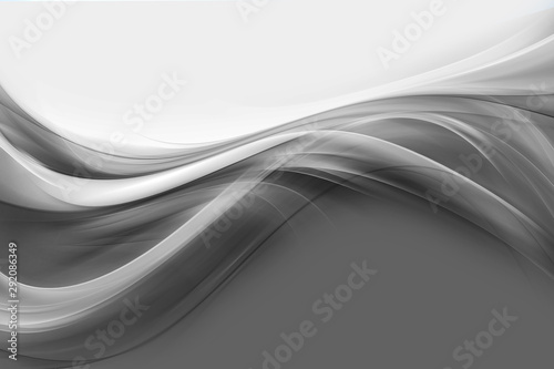 Abstract flow dark grey waves background © SidorArt