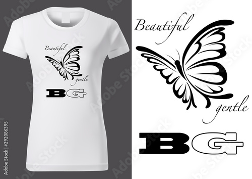 Woman T-shirt Design with A...