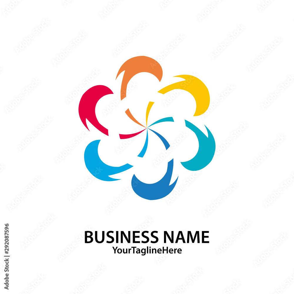 swirl business logo vector image