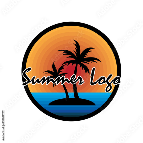 summer logo vector image