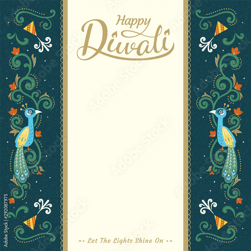 Happy Diwali festival card