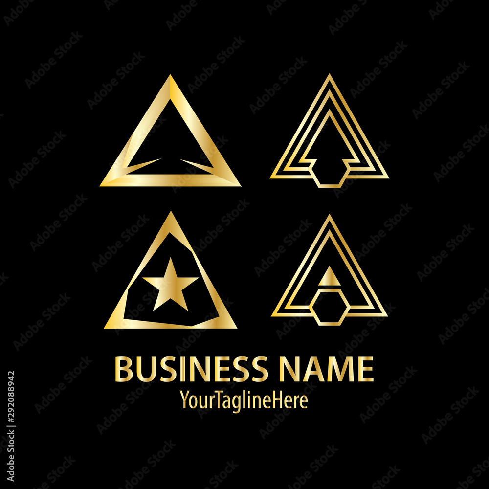 abstract triangle logo vector image