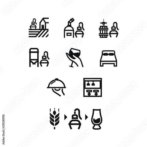 Distilling icon set