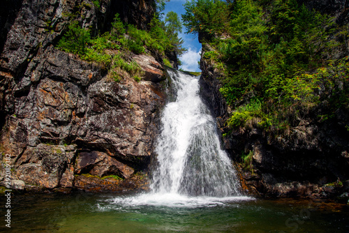 Waterfall. Mountain waterfall. Mountain river. © Юлия Беляева