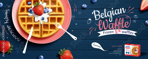 Belgian waffle mix ads