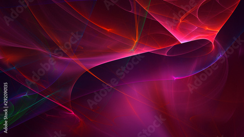 3D rendering abstract fractal technology wallpaper 