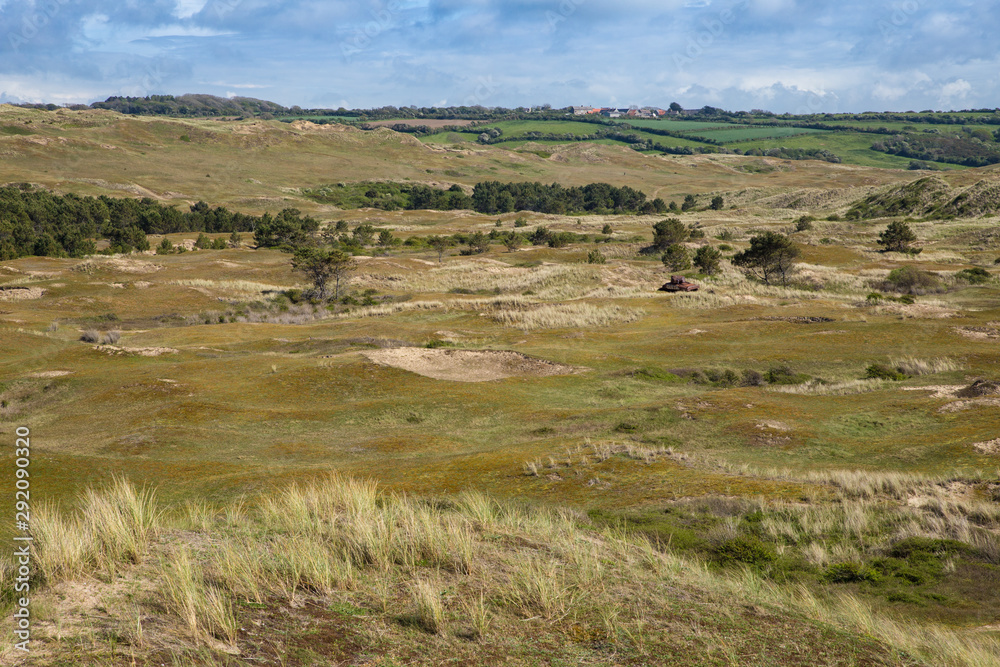 Obraz premium Bord de mer, dunes dans le cotentin