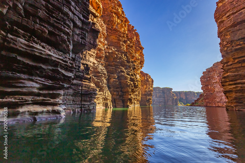 King George River - Northern Kimberley. falls off the Kimberley Plateau with a thunderous roar directly into the ocean far below..A very wild and remote place accessible only by boat or helicopter.