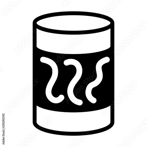 Open a can of worms concept flat vector icon for apps and websites