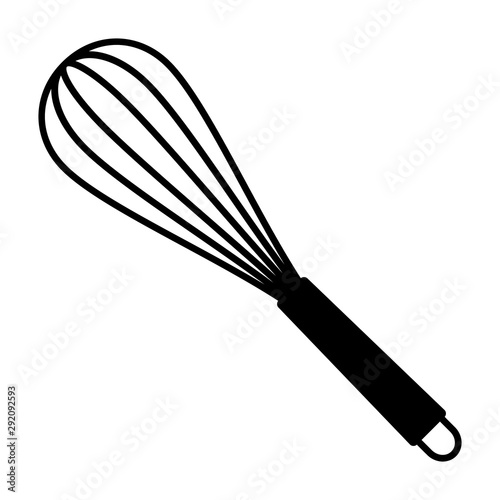 Balloon whisk for mixing and whisking flat vector icon for cooking apps and websites photo