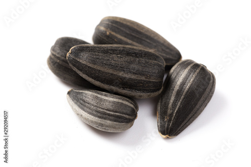 Wallpaper Mural Collection of black sunflower seeds isolated on white, clipping path Torontodigital.ca