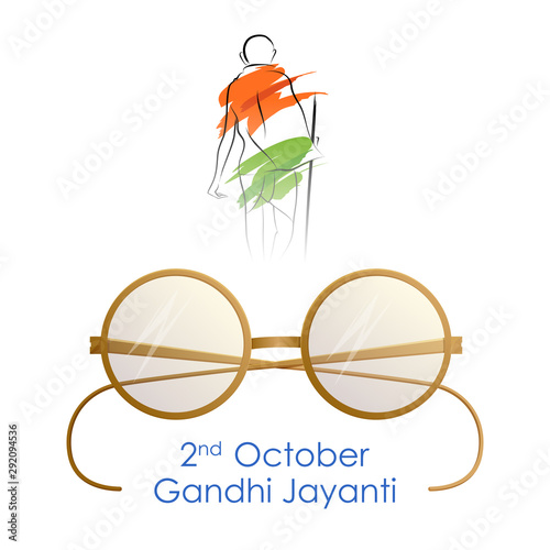 illustration of India background with Nation Hero and Freedom Fighter Mahatma Gandhi for Gandhi Jayanti